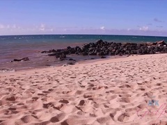ビーチ, ビキニ, 茶髪の, 露出狂, 彼女, オーガズム, ハメ撮り, ガリガリ