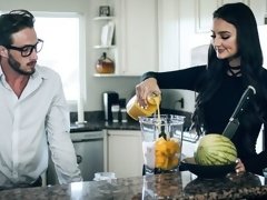 Arsch, Blasen, Hundestellung, Behaart, Handjob, Milf, Natürlichen titten, Strümpfe
