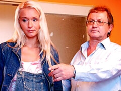 Cute blonde angel Paula Morentis is enjoying intensive penetration