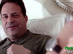 Stepdad's cock gets a family stroke from petite virgin Stepdaughter