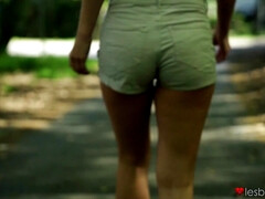 美女, デカパイ, ブロンド, 茶髪の, キス, レズビアン, 三人, オッパイの