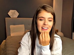 Nana, Brunette brune, Mignonne, Fille latino, Masturbation, Solo, Nénés, Webcam