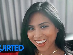 Petite Horny Beauty Ember Snow Teases Her Clit Until She Squirts