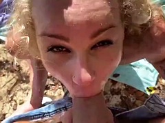 Playa, Verga grande, Negro, Ébano, Sexo duro, Trio, Esposa