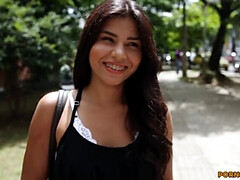 Enthousiasteling, Sperma in gezicht, Hd, Latijnse vrouw