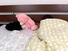 Horny grandma wakes him up to fuck