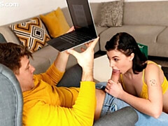 フェラチオ, 茶髪の, バック, 自然山雀, 剃毛, ショートヘア, ガリガリ, オッパイの