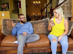 Crazy threesome orgy with horny babes Aften Opal and Jenna Starr