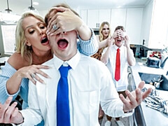 デカチン, デカパイ, ブロンド, 手コキする, なめる, 自然山雀, オマンコ