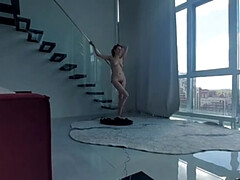 女, 毛深い, 熟年, オーガズム, 赤毛, ロシア人, 一人, おもらし