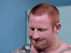 Gay threesome in the office