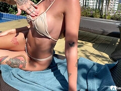 Babe from the pool was a fantastic make love