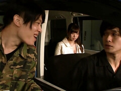 Aziatisch, Grote mammen, Sperma, Hondjeshouding, Groep, Hardcore, Japaans, Tieten likken