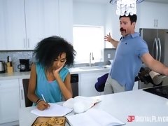 Black beauty Riley King gets fingered and fucked by white guy