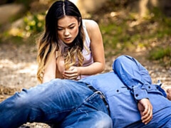 White man with a long dick fucked a very passionate Nicole Kitt