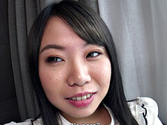 Asiatisch, Blasen, Besamung, Spermaladung, Muschi, Titten