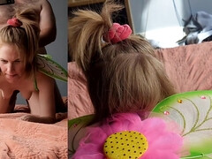 Enthousiasteling, Anaal, Pijpbeurt, Stel, Dubbele penetratie, Gezichtspunt, Roodharige vrouw, Mager