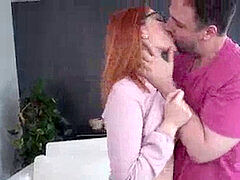 イく瞬間, ヨーロピアン, 足, 眼鏡, 赤毛, スパンキング, タトゥー