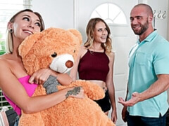 デカ尻, デカチン, フェラチオ, バック, 女 人男 人, 自然山雀, ティーン, オッパイの