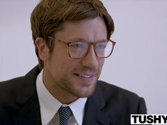 Anal, Cul, Cul à la bouche, Sucer une bite, Brunette brune, Faciale, Interracial, Seins naturels