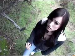 Nana, Sucer une bite, Brunette brune, Tir de sperme, Branlette thaïlandaise, Léchez