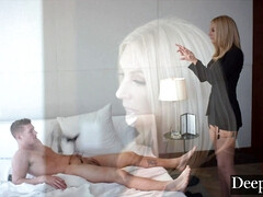 Grote lul, Blond, Pijpbeurt, Likken, Ondergoed, Rijden, Kousen, Trio