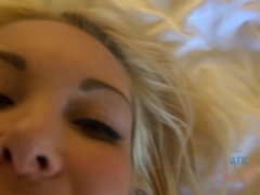 Enthousiasteling, Blond, Pijpbeurt, Sperma, Orgasme, Klein, Gezichtspunt, Mager