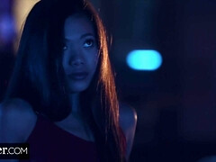 Asiatique, Sucer une bite, Brunette brune, Queue, Actrice du porno, Chevaucher, Rugueux, Fessée