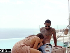 Kont, Grote lul, Sperma in mond, Lul, Sperma in gezicht, Interraciaal, Rijden, Tieten likken