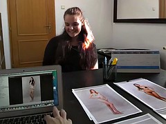Amateur, Blonde, Bureau, Actrice du porno, Pov