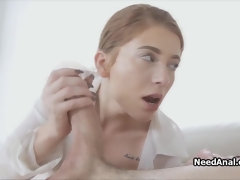 Anal, Sucer une bite, Brunette brune, Queue, Petite amie, Hard, Réalité, Adolescente