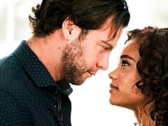 Grosser schwanz, Blasen, Hundestellung, Schwarz, Interrassisch, Natürlichen titten, Dürr, Jungendliche (18+)