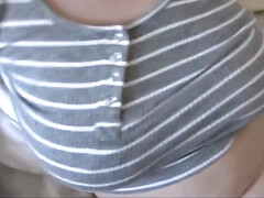 素人, デカ尻, デカパイ, フェラチオ, 巨乳な, イく瞬間, バック, 淫乱熟女