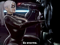 Tridimensionnel, Anal, Grosse bite, Noire, Sucer une bite, En levrette, Léchez, Seins naturels