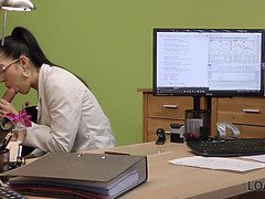 面接, 茶髪の, 眼鏡, ハードコア, Hd, オフィス, 小柄, ティーン