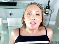 デカ尻, ブロンド, フェラチオ, 中出し, チン, 淫乱熟女