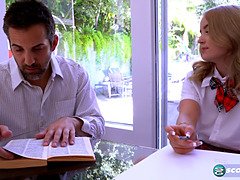 Blond, Pijpbeurt, Sperma in mond, Lul, Zuigen, Tiener