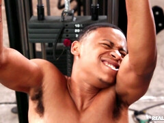 Kailani Kai is sucking the black dick in the gym