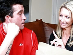 デカ尻, デカチン, デカパイ, ブロンド, フェラチオ, バック, 淫乱熟女, 妻