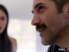 デカパイ, フェラチオ, 茶髪の, Hd, オマンコ, 三人, オッパイの, 妻