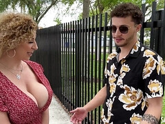 Belle grosse femme bgf, Gros seins, Sucer une bite, Tir de sperme, Hard, Mère que j'aimerais baiser, De plein air, Rousse roux