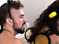 Anal, Lamer culo, Chica, Bisexual, Doble penetracion, Interracial, Tatuaje, Trio