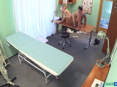 Amateur, Tromperie, Médecin, Doigter, Infirmière, Bureau, Chatte, Uniforme