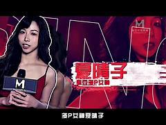 アジア人, デカパイ, グループ, ハードコア, 叫ぶ, 三人, オッパイの, 妻