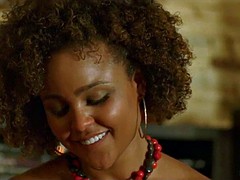 ぽっちゃり, デカパイ, 黒人, セレブ, 黒人, オッパイの