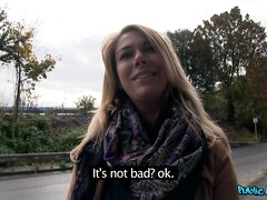 Amateur, Nana, Blonde, Sucer une bite, Tromperie, Argent, De plein air, Public