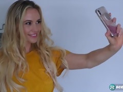 お尻, デカパイ, ブロンド, オナニー, 自然山雀, オマンコ, 一人, オッパイの