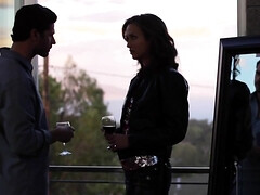 Brunette brune, Mignonne, Gorge profonde, Queue, Lesbienne, Masturbation, Orgasme, Nénés