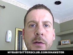 ベビーシッター, デカチン, ブロンド, 捕まる, お金, 小柄, 剃毛, オッパイの