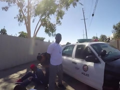 Pijpbeurt, Bruinharig, Sperma shot, Sperma in gezicht, Interraciaal, Buiten, Realiteit, Trio